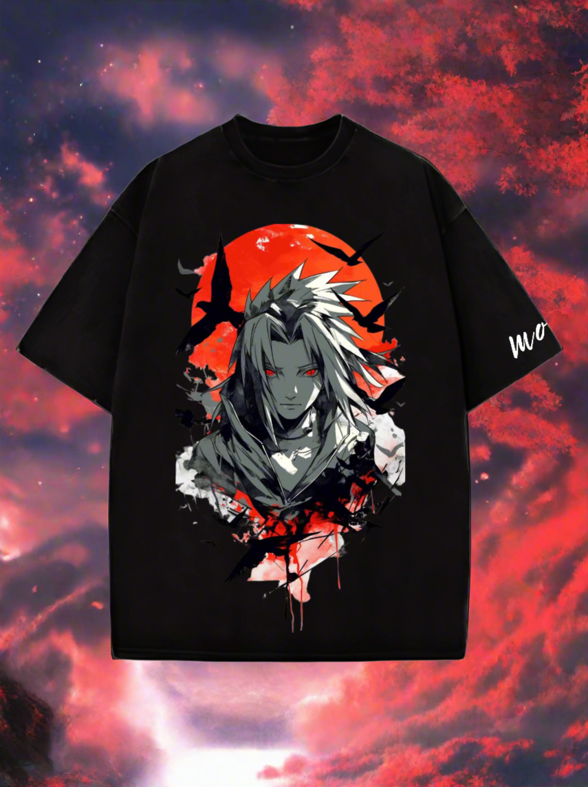 Itachi Uchiha Designed Oversized T-shirt - Main Image