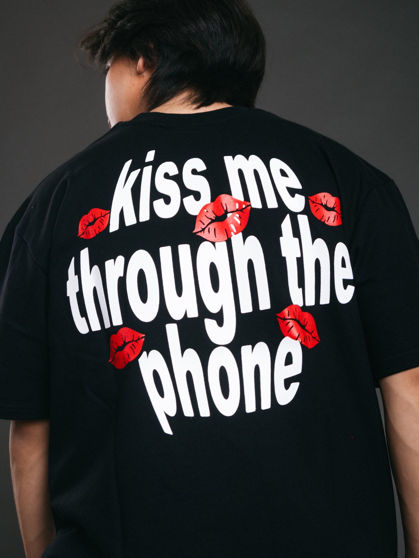 Phone Kiss Black T-shirt
