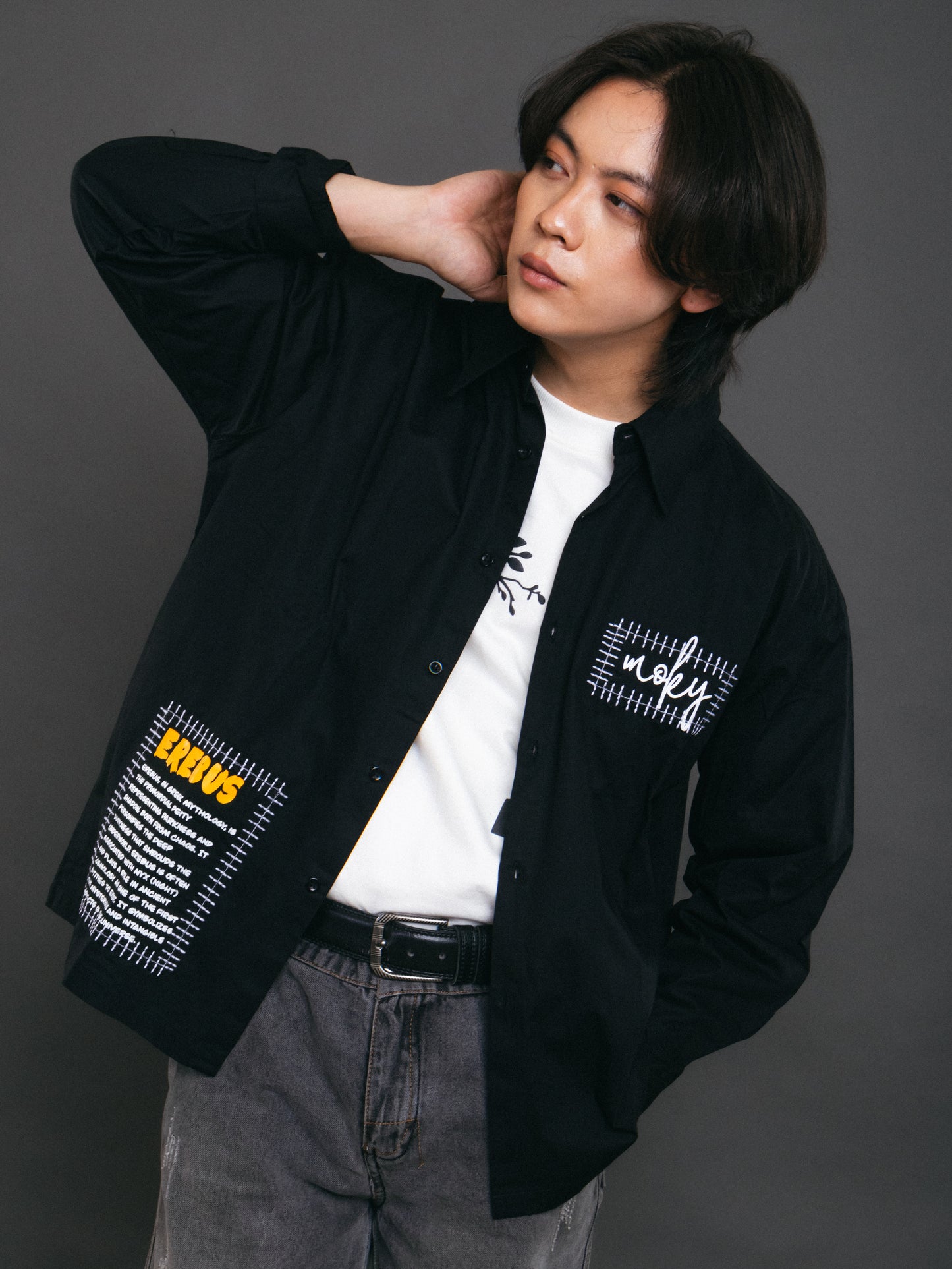 Erebus Power Black Oversized Shirt