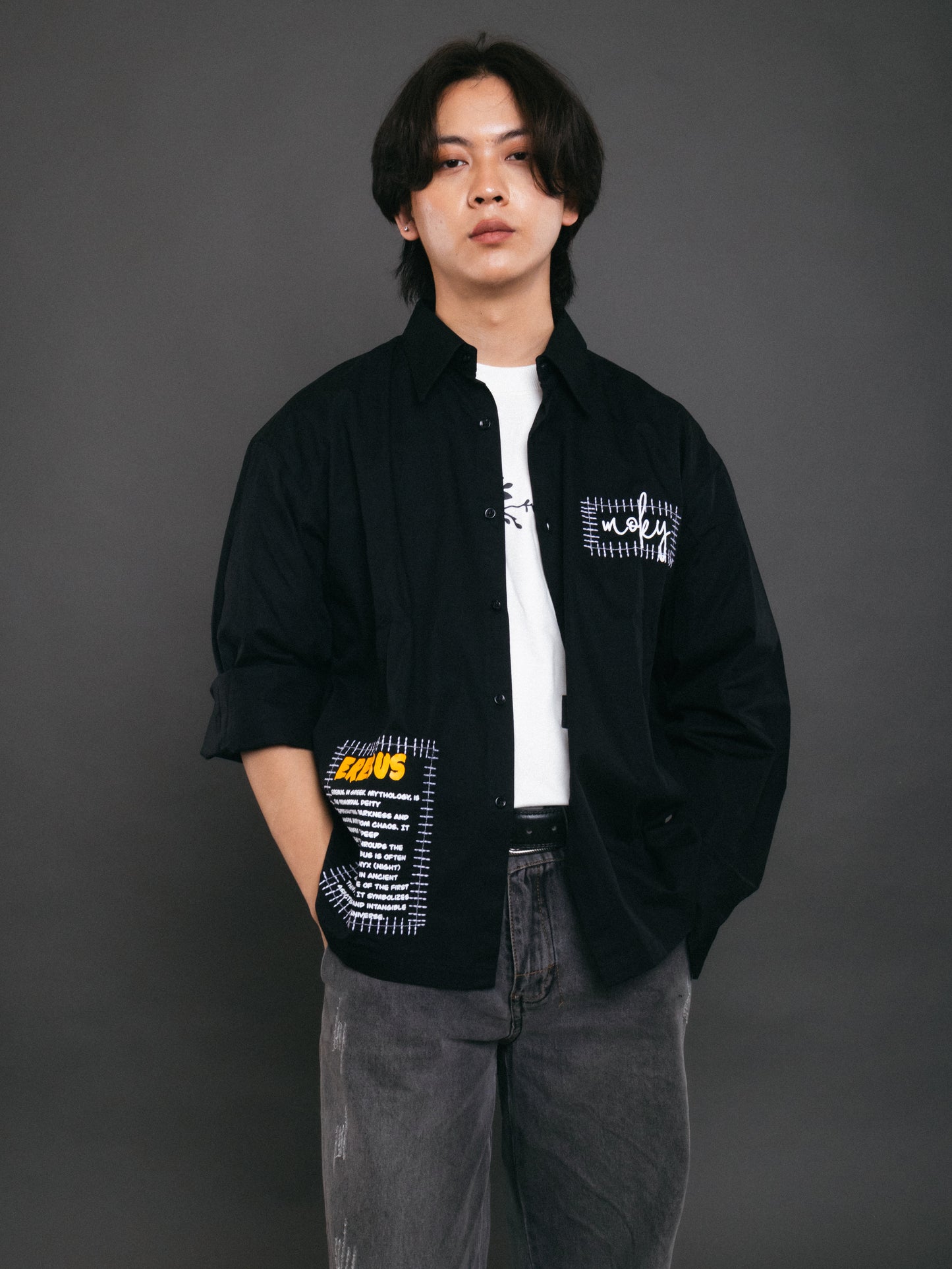 Erebus Power Black Oversized Shirt