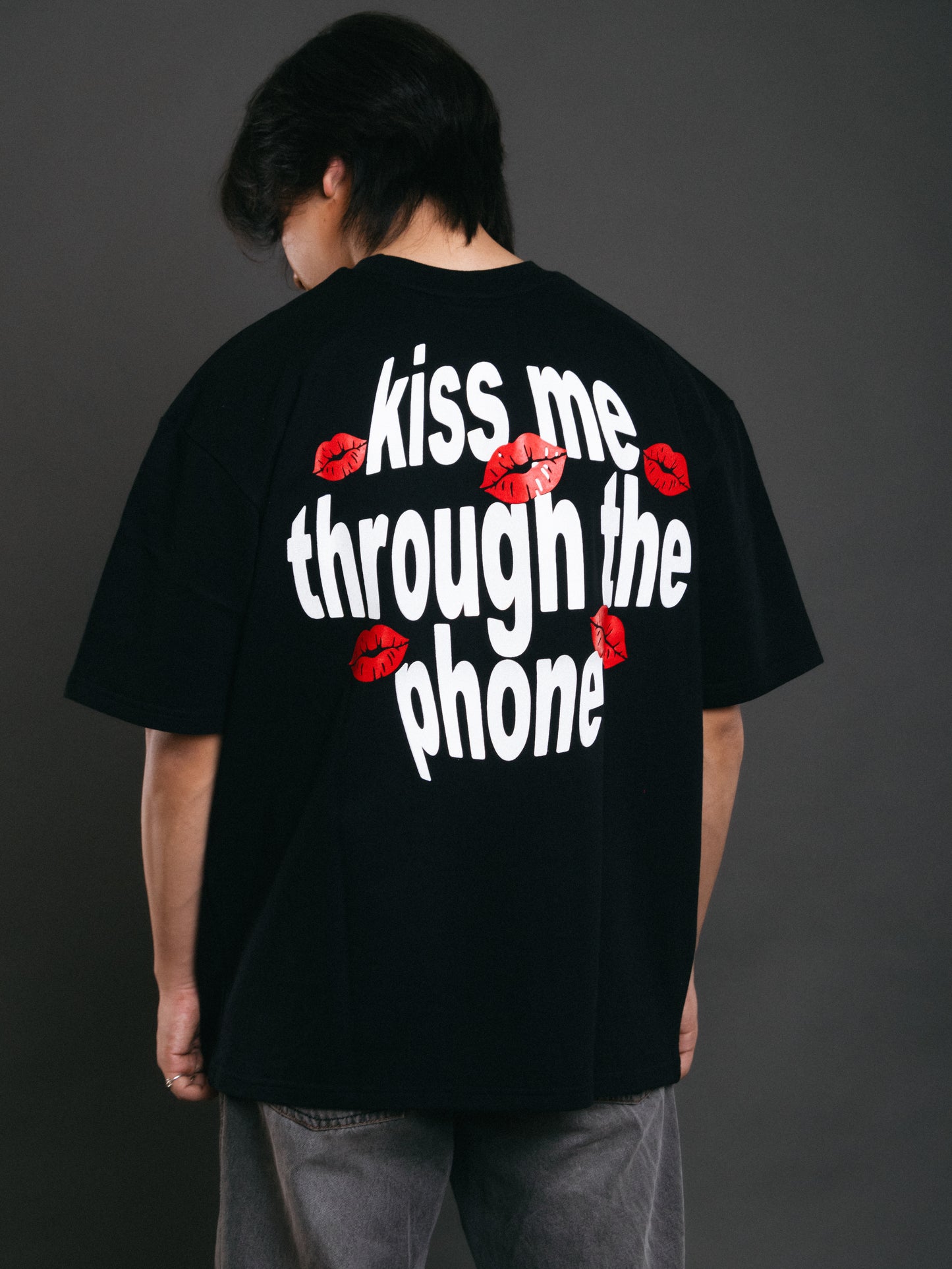 Phone Kiss Black T-shirt