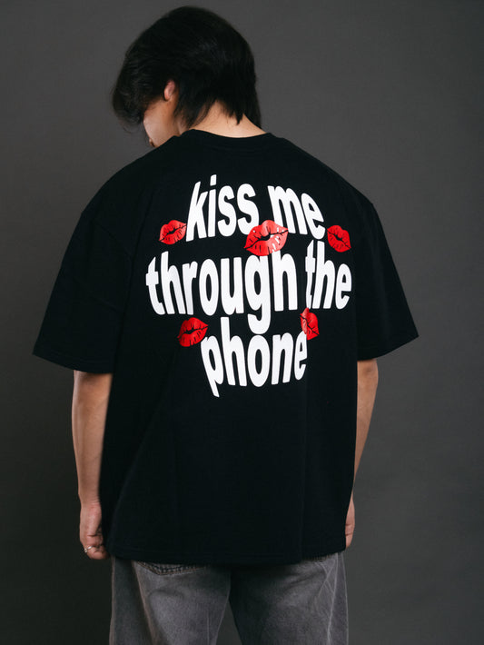 Phone Kiss Black T-shirt