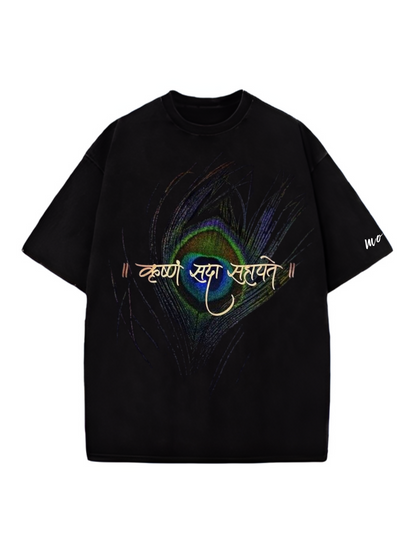 Krishna's Eye Designed Oversized T-shirt