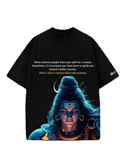 Shiva's Blessing Designed Oversized T-shirt