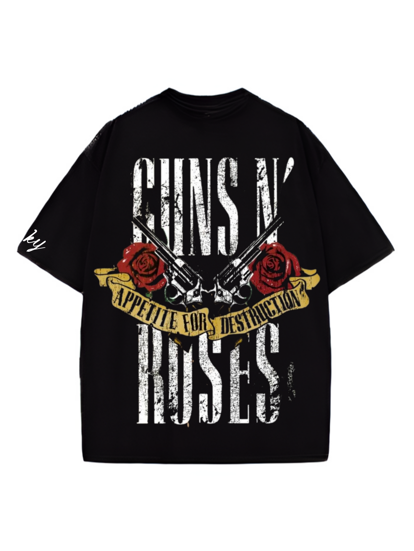 Gun N Roses Designed Oversized Tshirt