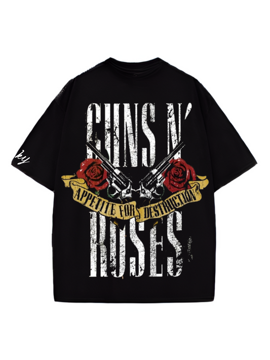 Gun N Roses Designed Oversized Tshirt