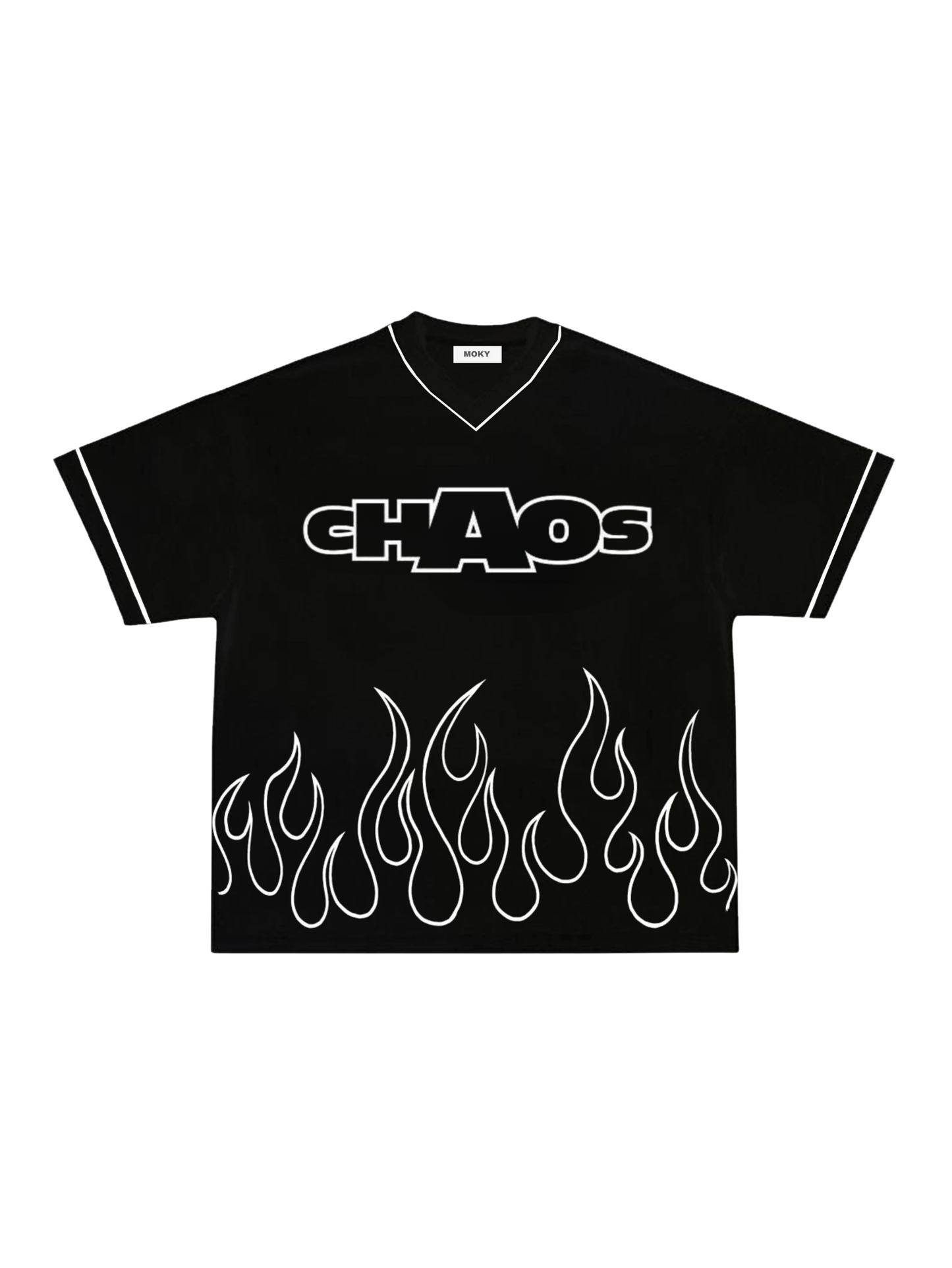 Fire Chaos V-neck T-shirt