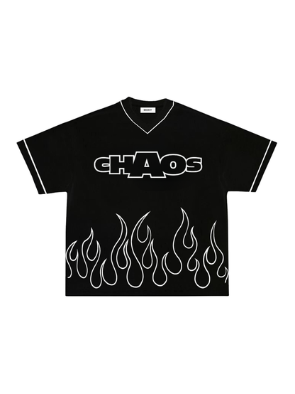 Fire Chaos V-neck T-shirt