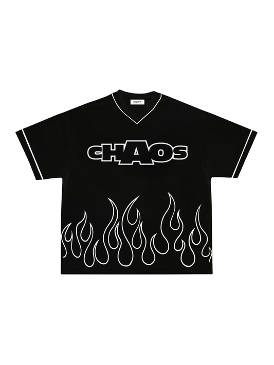 Fire Chaos V-neck T-shirt