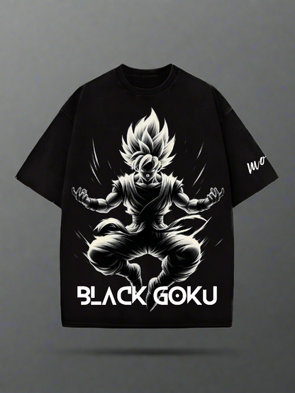 Black Goku Designed Oversized T-shirt