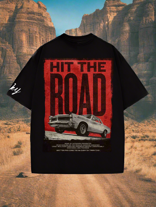 Hit the Road Designed Oversized T-shirt