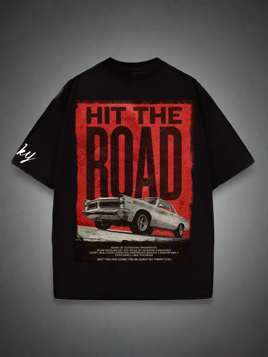 Hit the Road Designed Oversized T-shirt