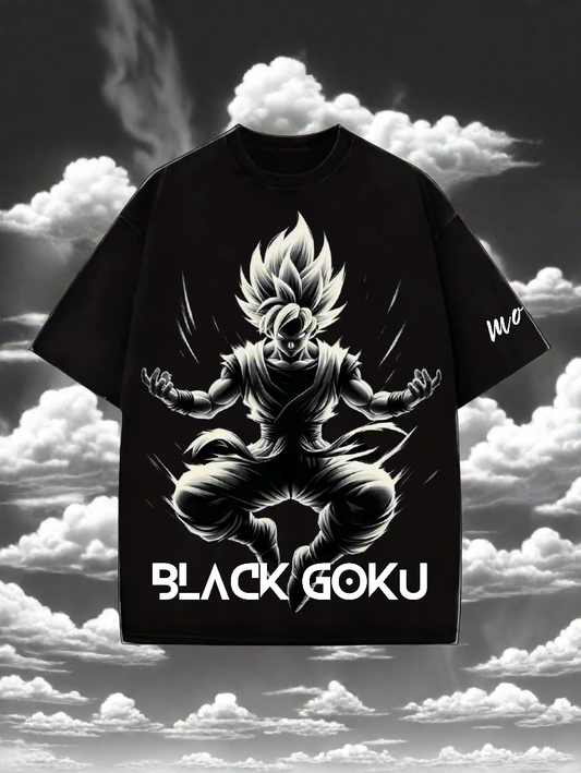 Black Goku Designed Oversized T-shirt