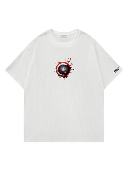 Captain America Designed Oversized T-shirt