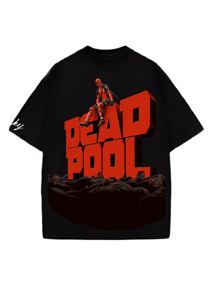 Deadpool Text Designed Oversized T-shirt