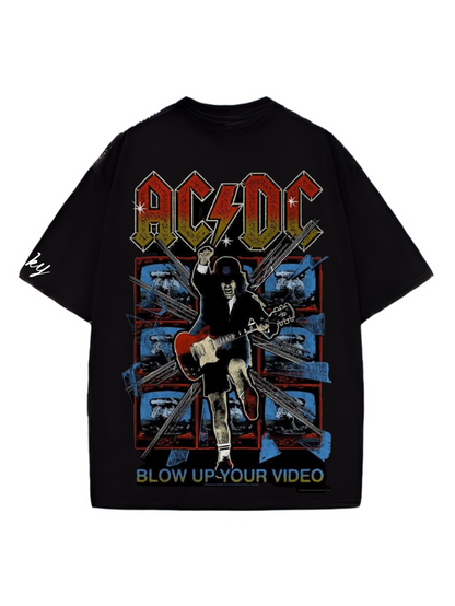 AC/DC Designed Oversized Tshirt