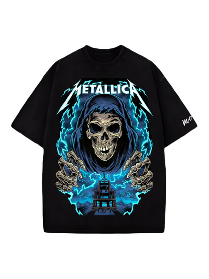 Metallica Ghostly Thunder Designed Oversized Tshirt