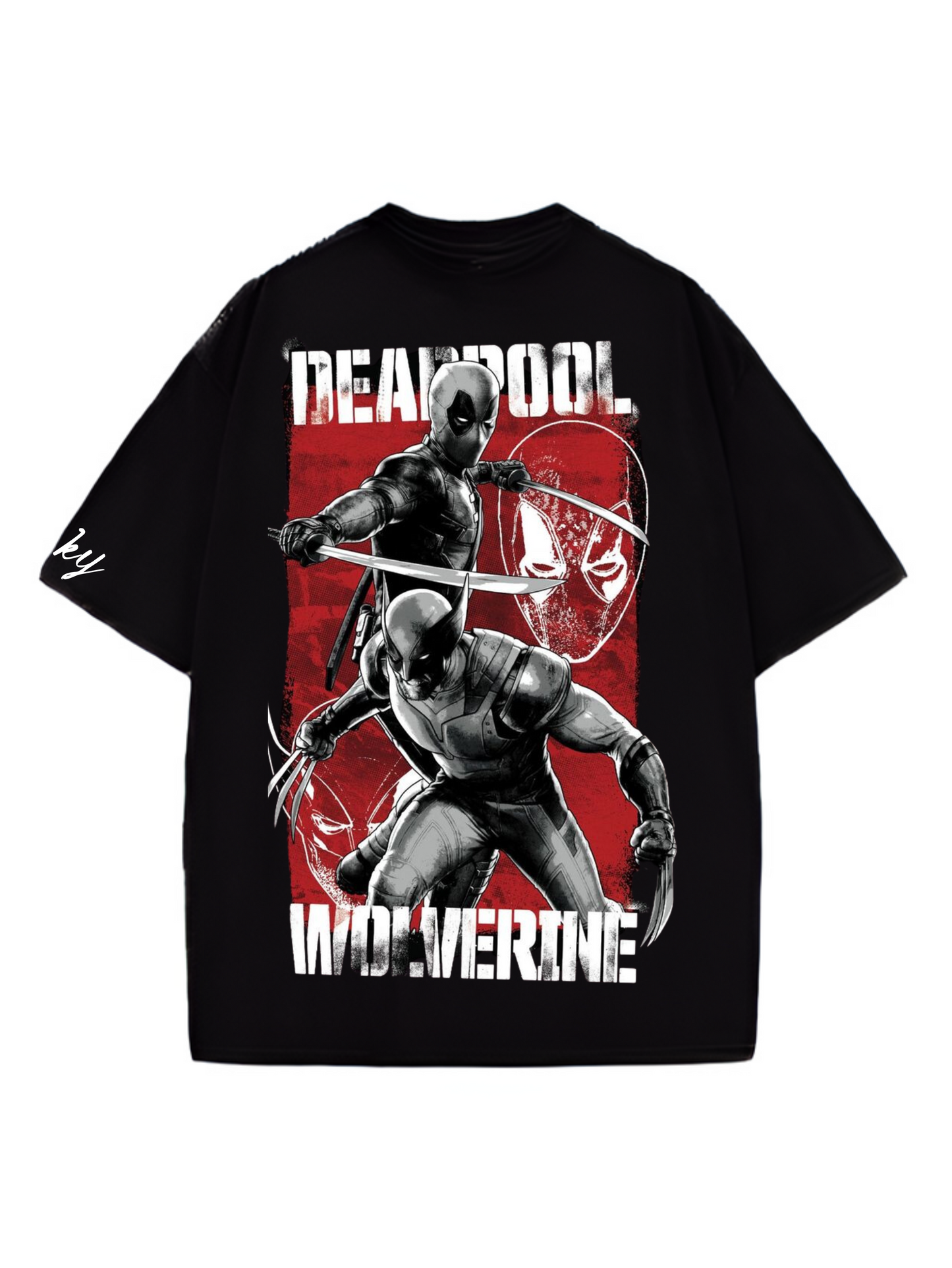 Deadpool Wolverine Designed Oversized T-shirt