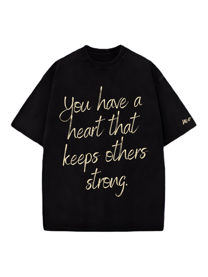 Strong heart Designed Oversized Tshirt