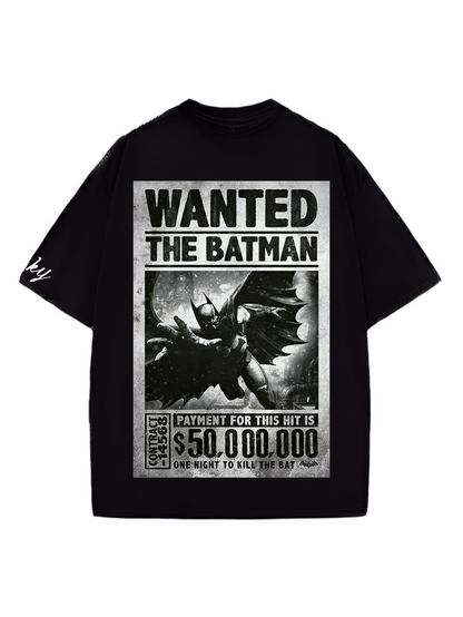 Batman Wanted Designed Oversized T-shirt