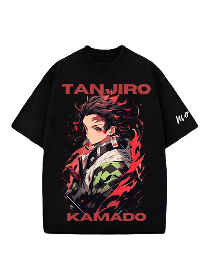 Tanjiro Kamado Demon Slayer Designed Oversized T-shirt