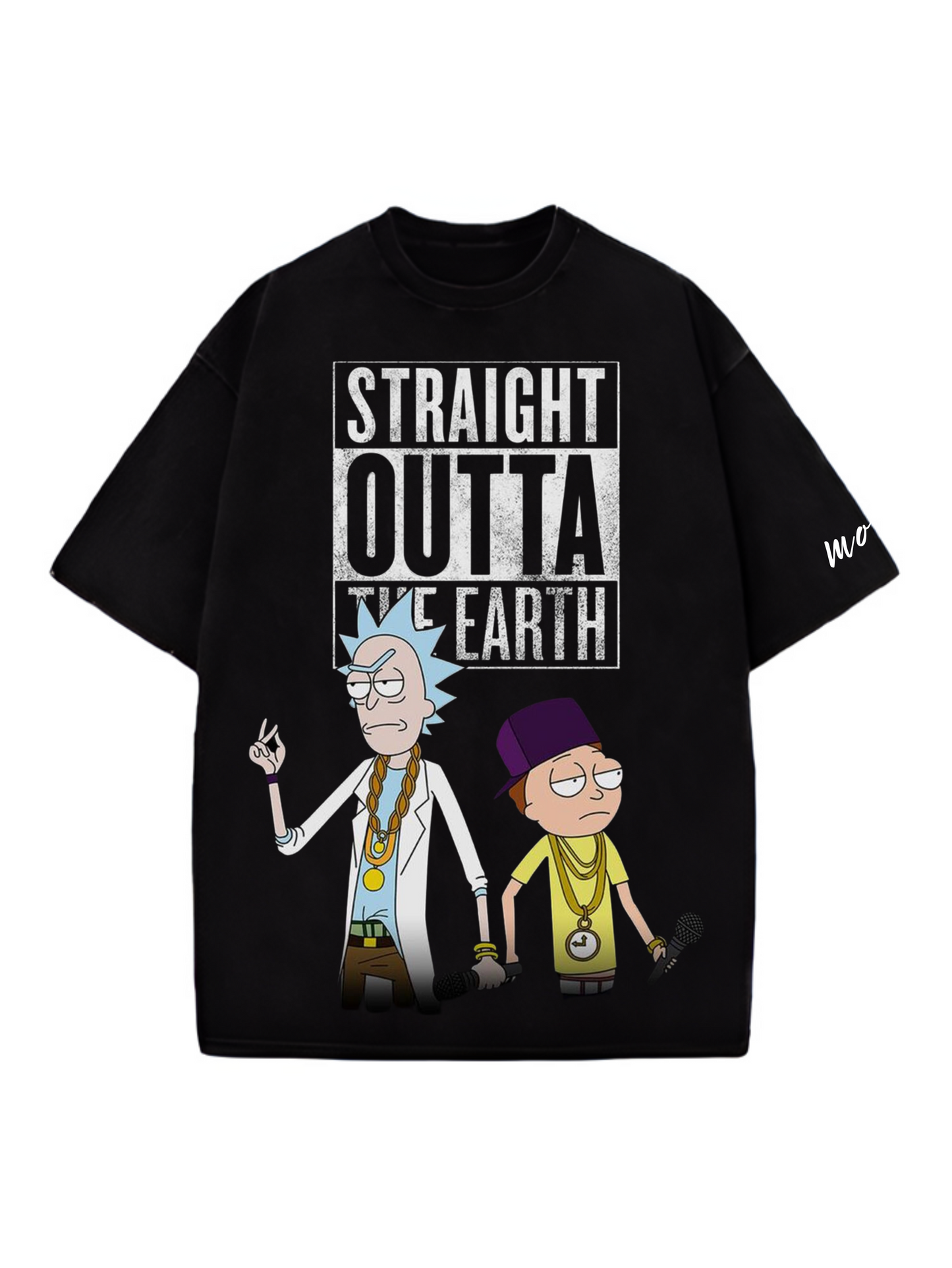 Rick and Morty Outta Earth Designed Oversized T-shirt