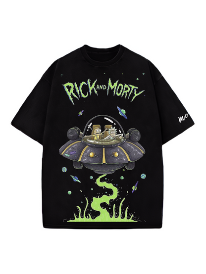 Morty's Cosmic Quest Designed Oversized T-shirt