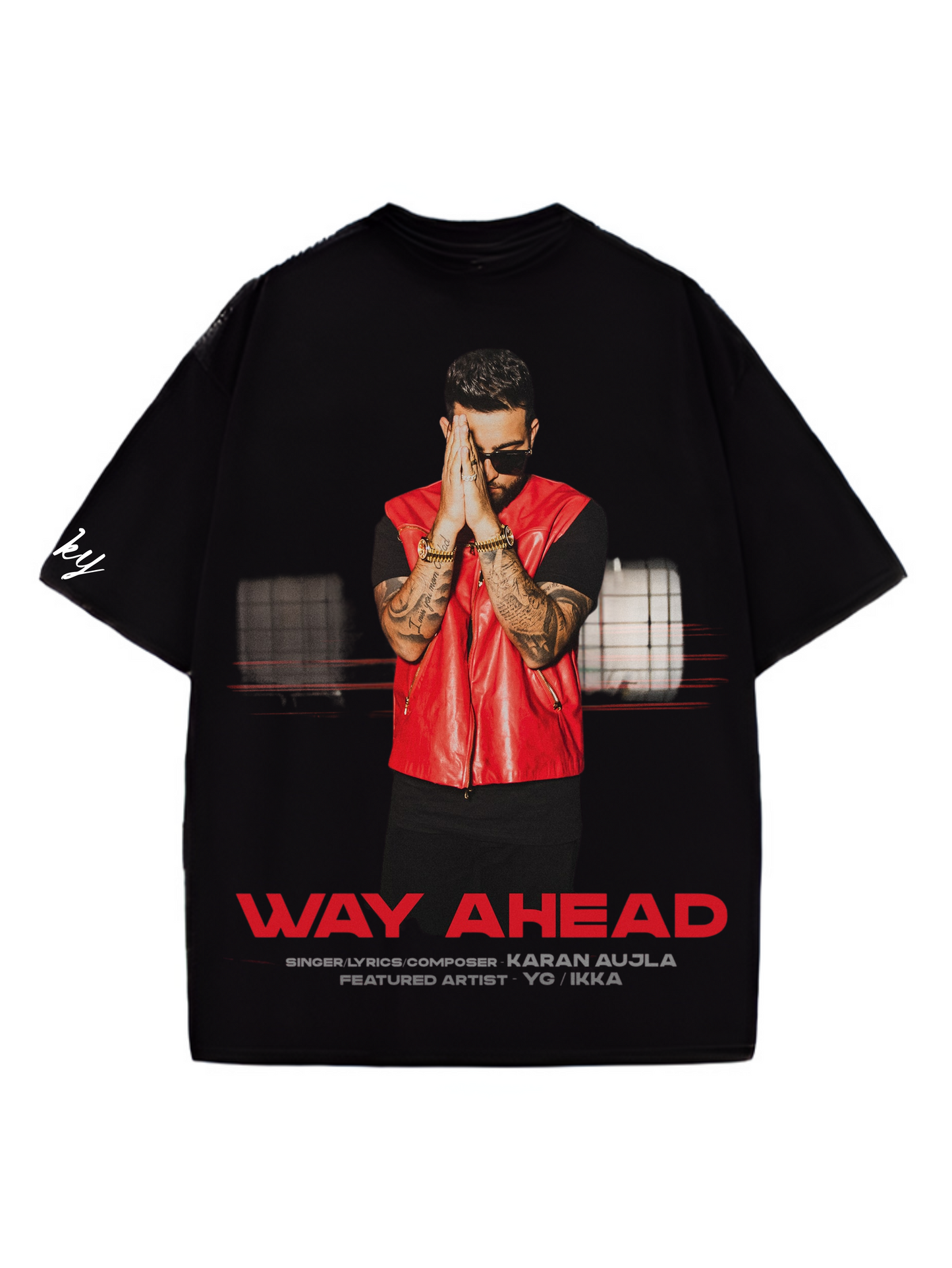 Karan Aujla Way Ahead Designed Oversized T-shirt