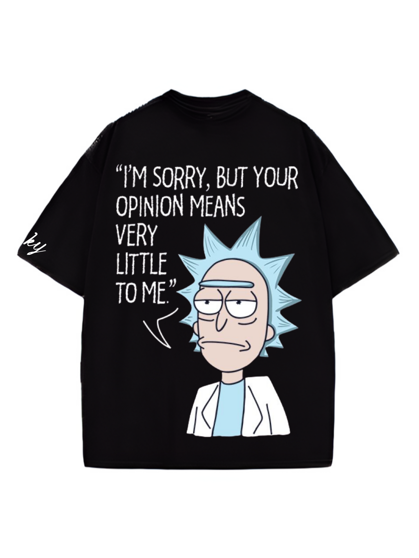 Rick's Sarcastic Designed Oversized T-shirt