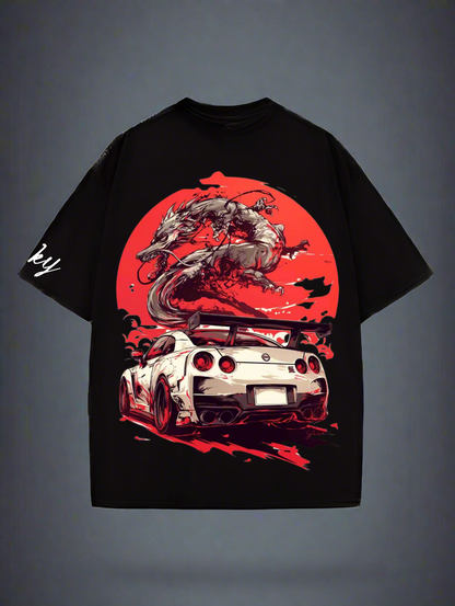 GTR Dragon Designed Oversized T-shirt