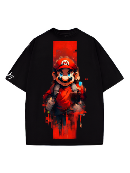 Super Mario Bros Designed Oversized T-shirt