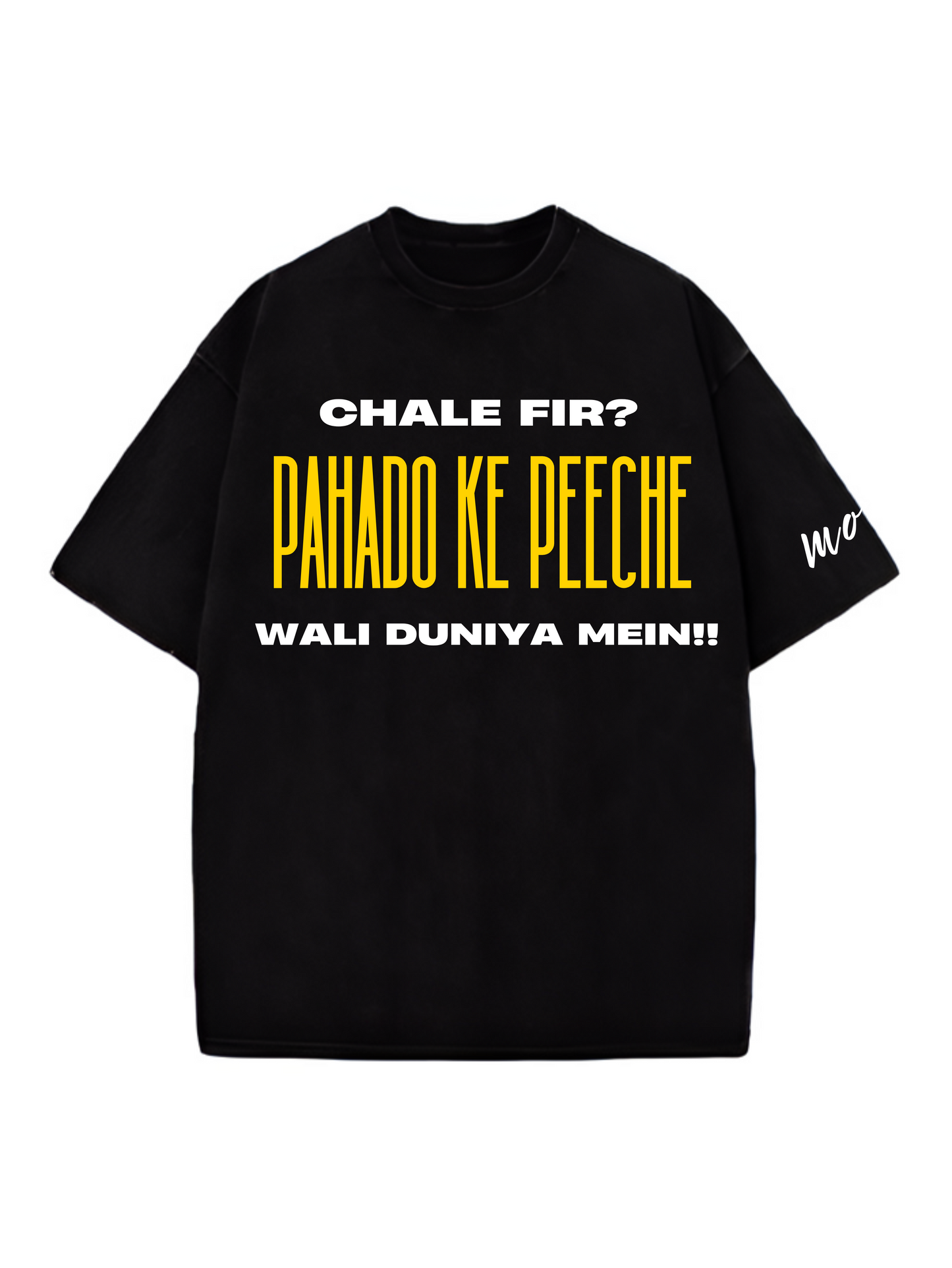 Pahado ke Peeche Designed Oversized T-shirt