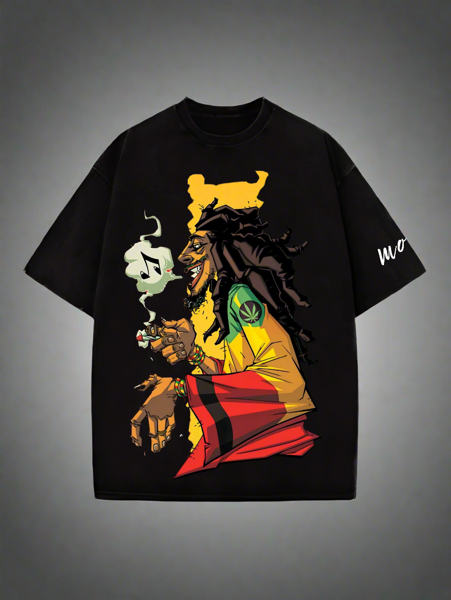 Bob Marley Artistic Designed Oversized T-shirt