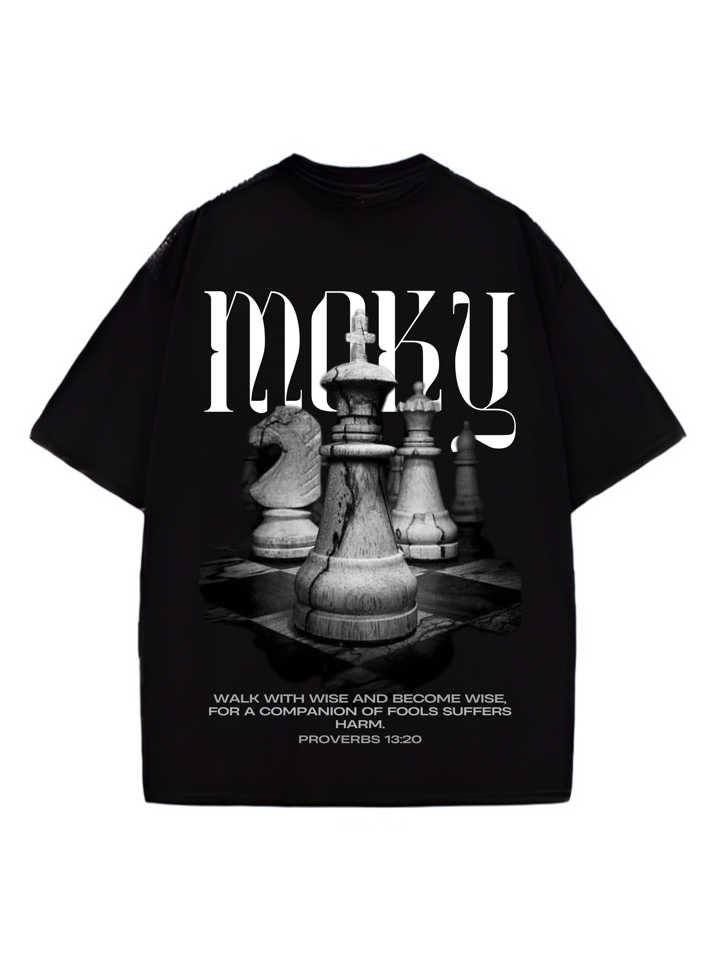 Chess Art Designed Oversized Tshirt