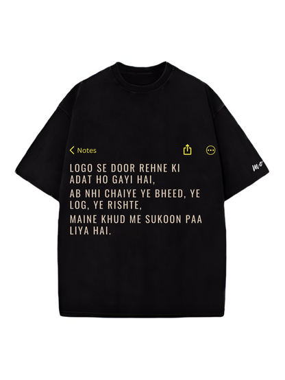 Alone Life Designed Oversized Tshirt