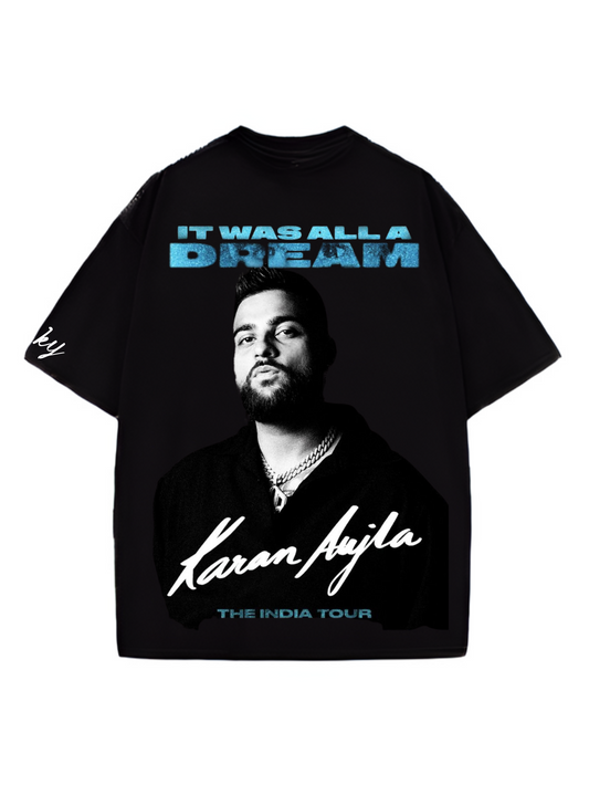 Karan Aujla Dream Tour Designed Oversized T-shirt