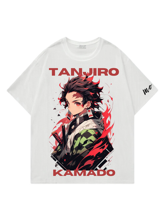 Tanjiro Kamado Demon Slayer Designed Oversized T-shirt