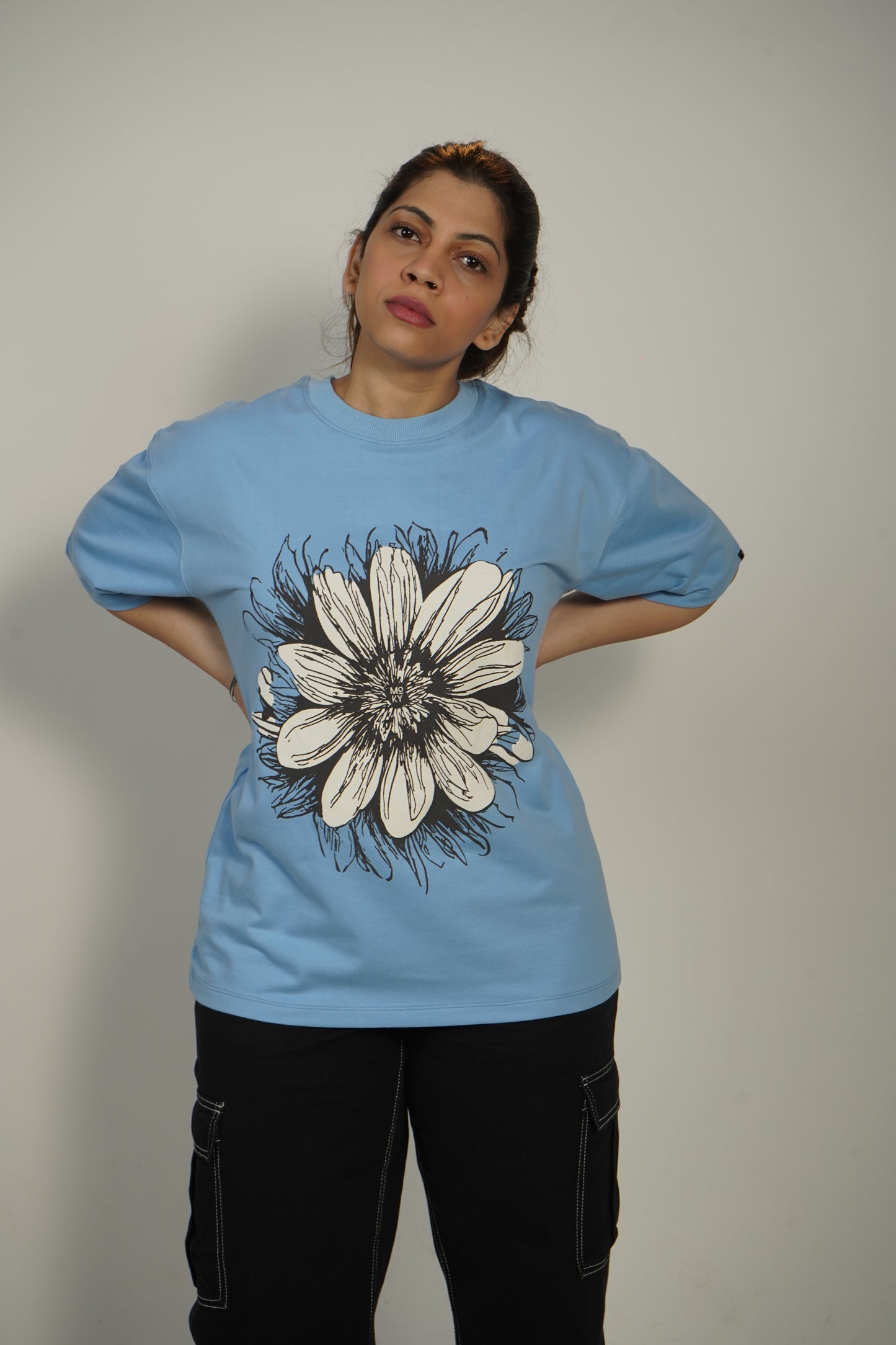 FLORAL BLUE T-SHIRT