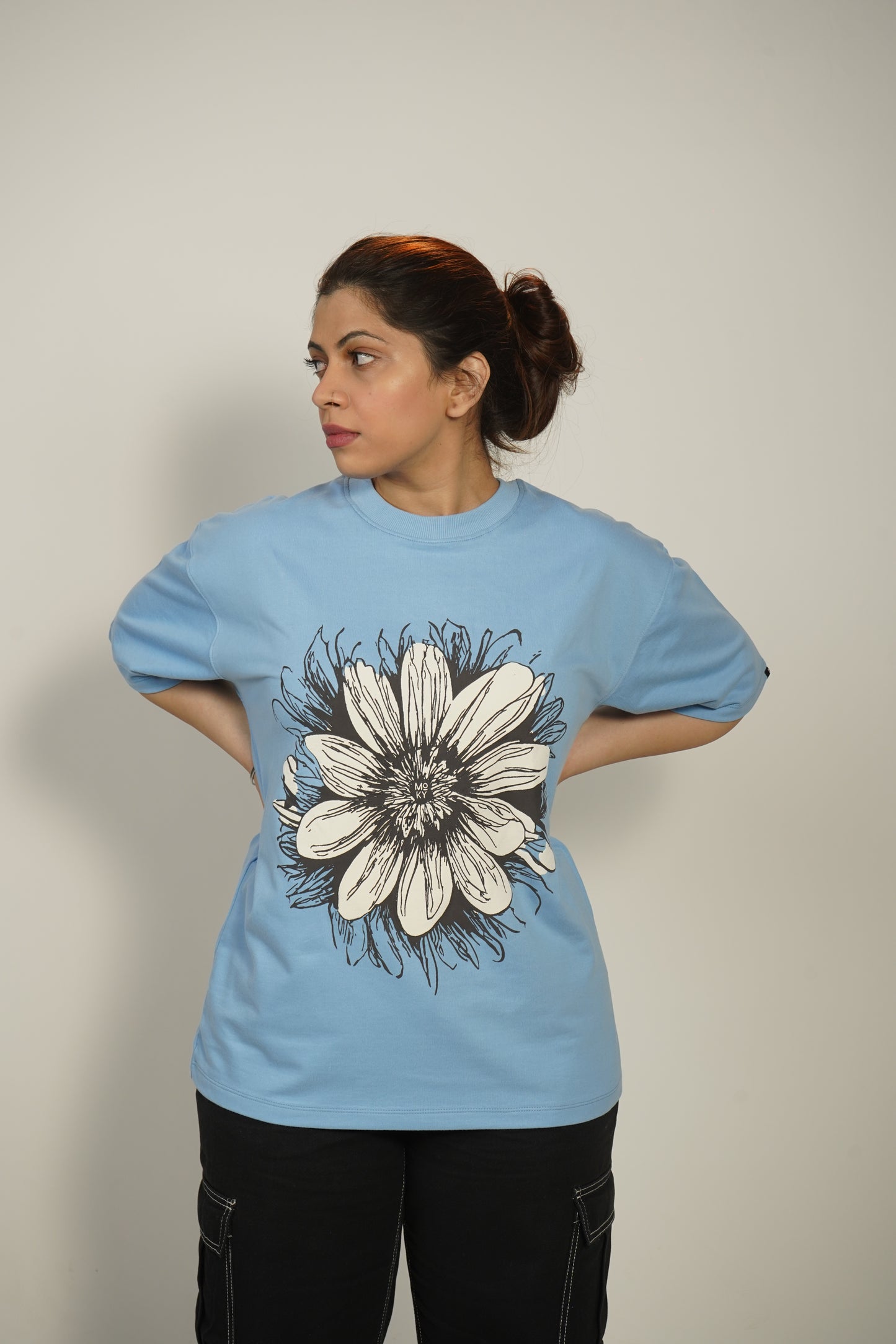 FLORAL BLUE T-SHIRT