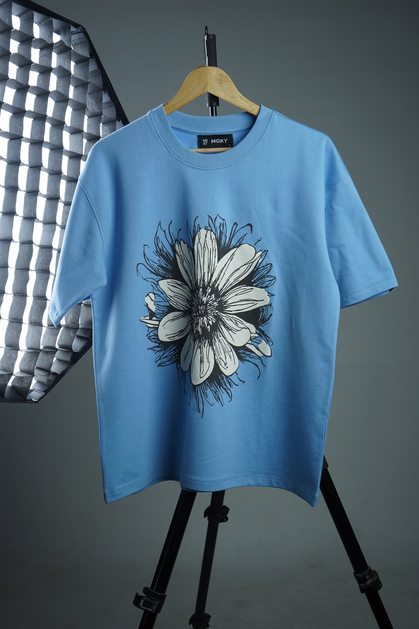 FLORAL BLUE T-SHIRT