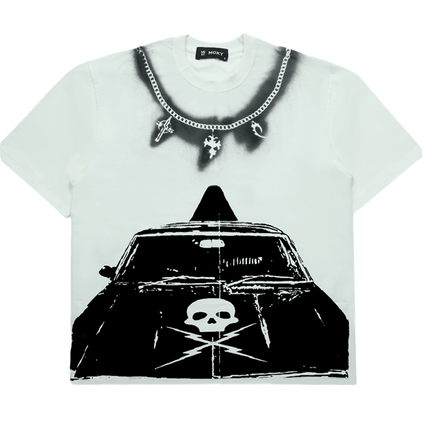 Vintage Car With Spray Effect T-shirt